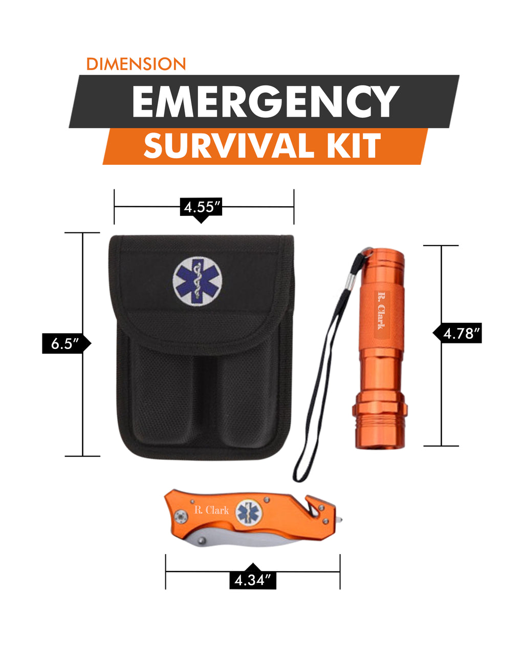 Emergency Survival Knife & LED Flashlight Combo — EDC Ready Kit