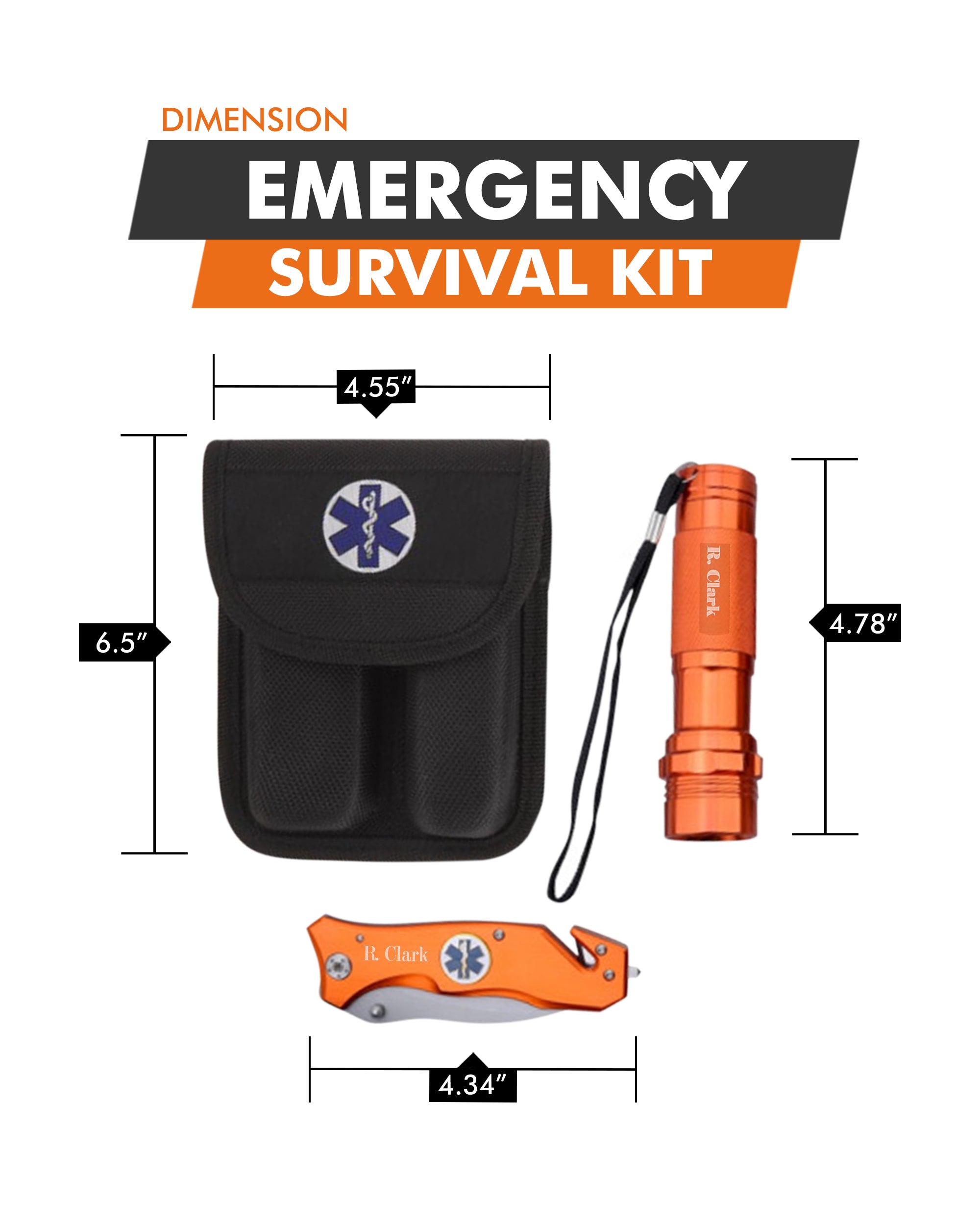 Emergency Survival Knife & LED Flashlight Combo — EDC Ready Kit