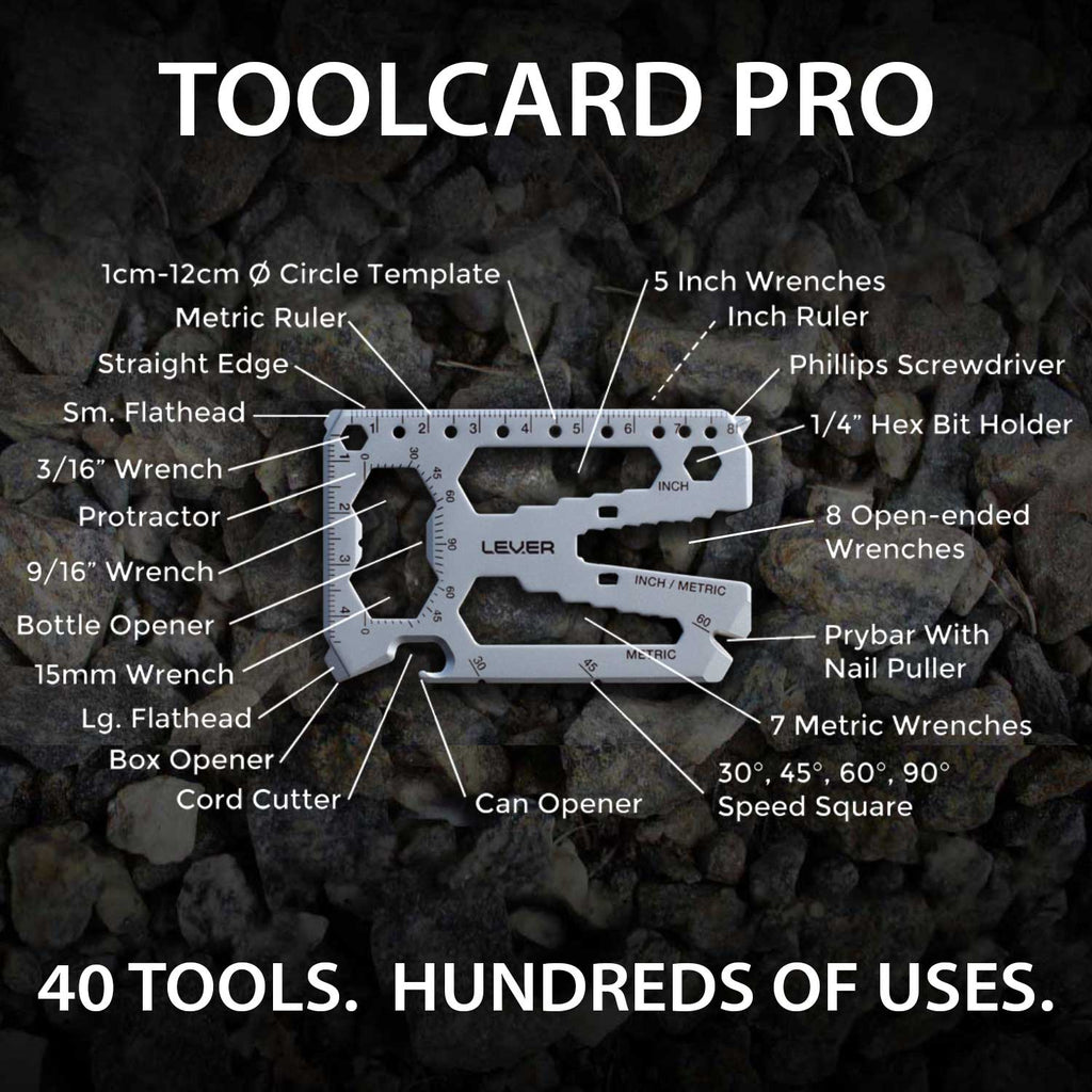 40 in 1 Credit Card Sized Multitool and Money Clip