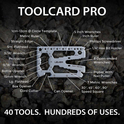 40 in 1 Credit Card Sized Multitool and Money Clip