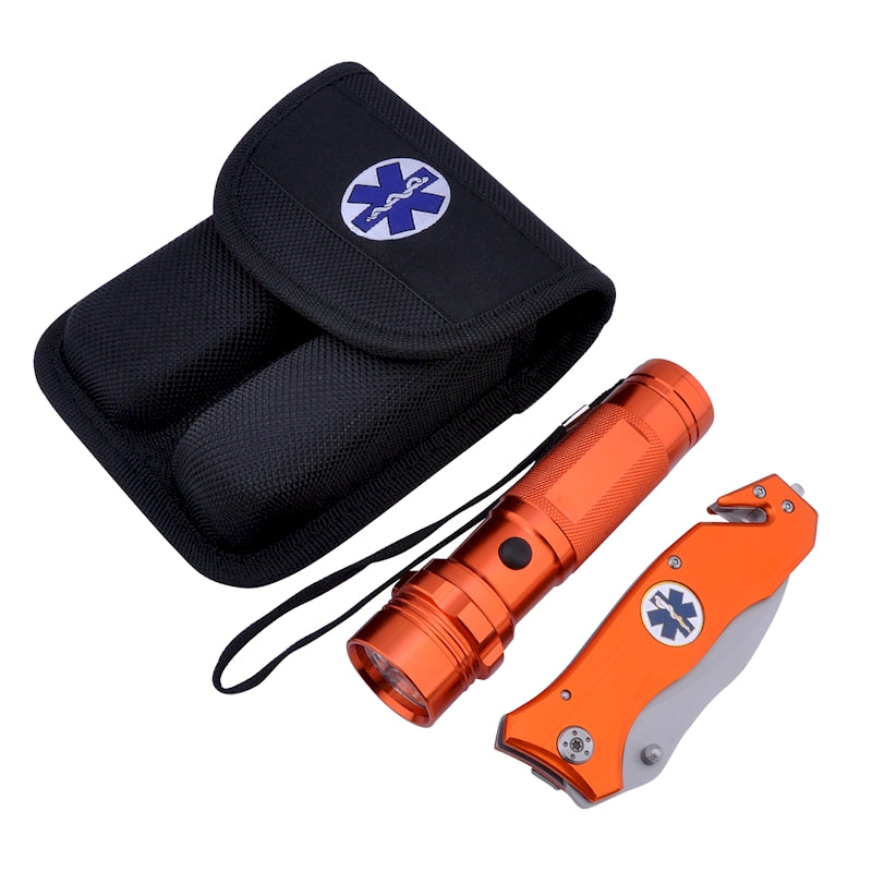 Emergency Survival Knife & LED Flashlight Combo — EDC Ready Kit