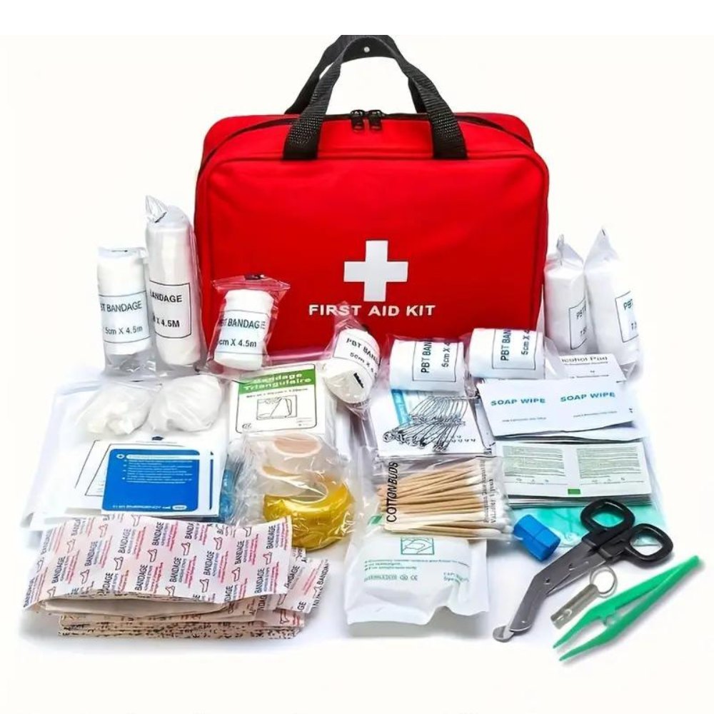 173pcs Professional First Aid Kit - Portable Bag For Outdoor, Hiking & Emergency