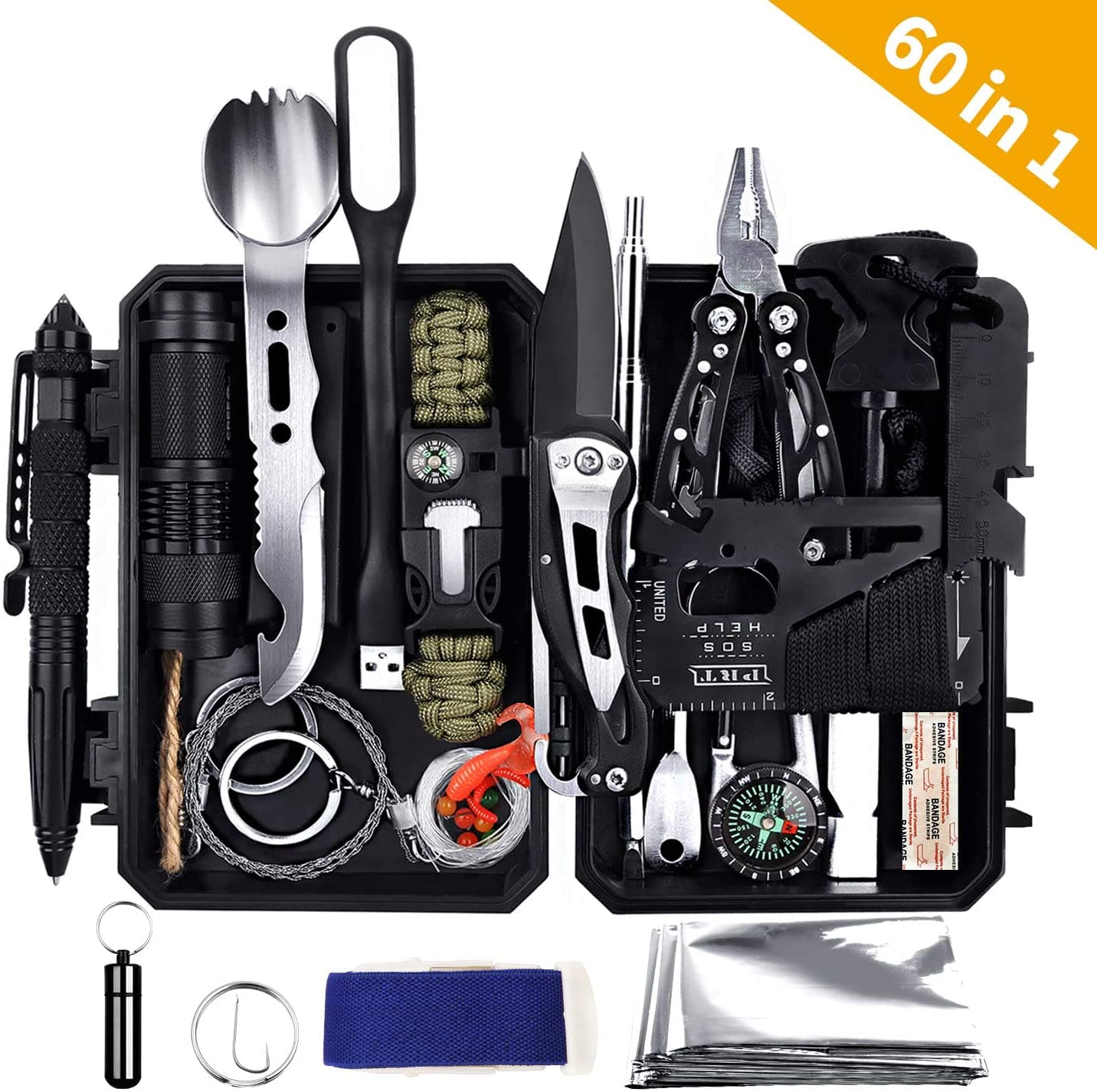 60 in 1 Emergency Survival Kit